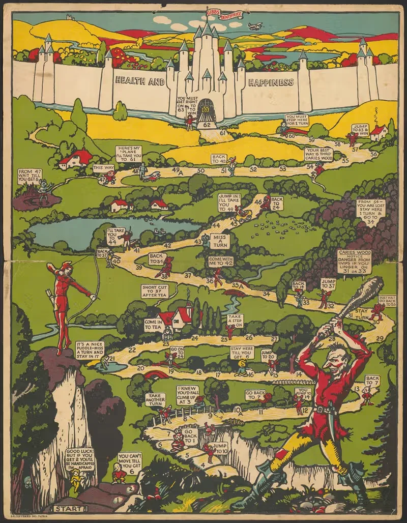 The Ivory Castle Game by D & W Gibbs, Ltd., 1932 — digital art print download