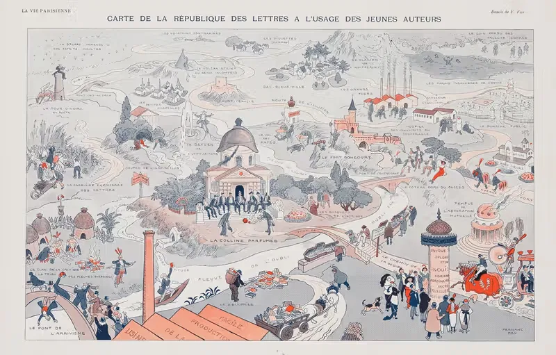Carte de la Republique des Lettres — Ferdinand Fau