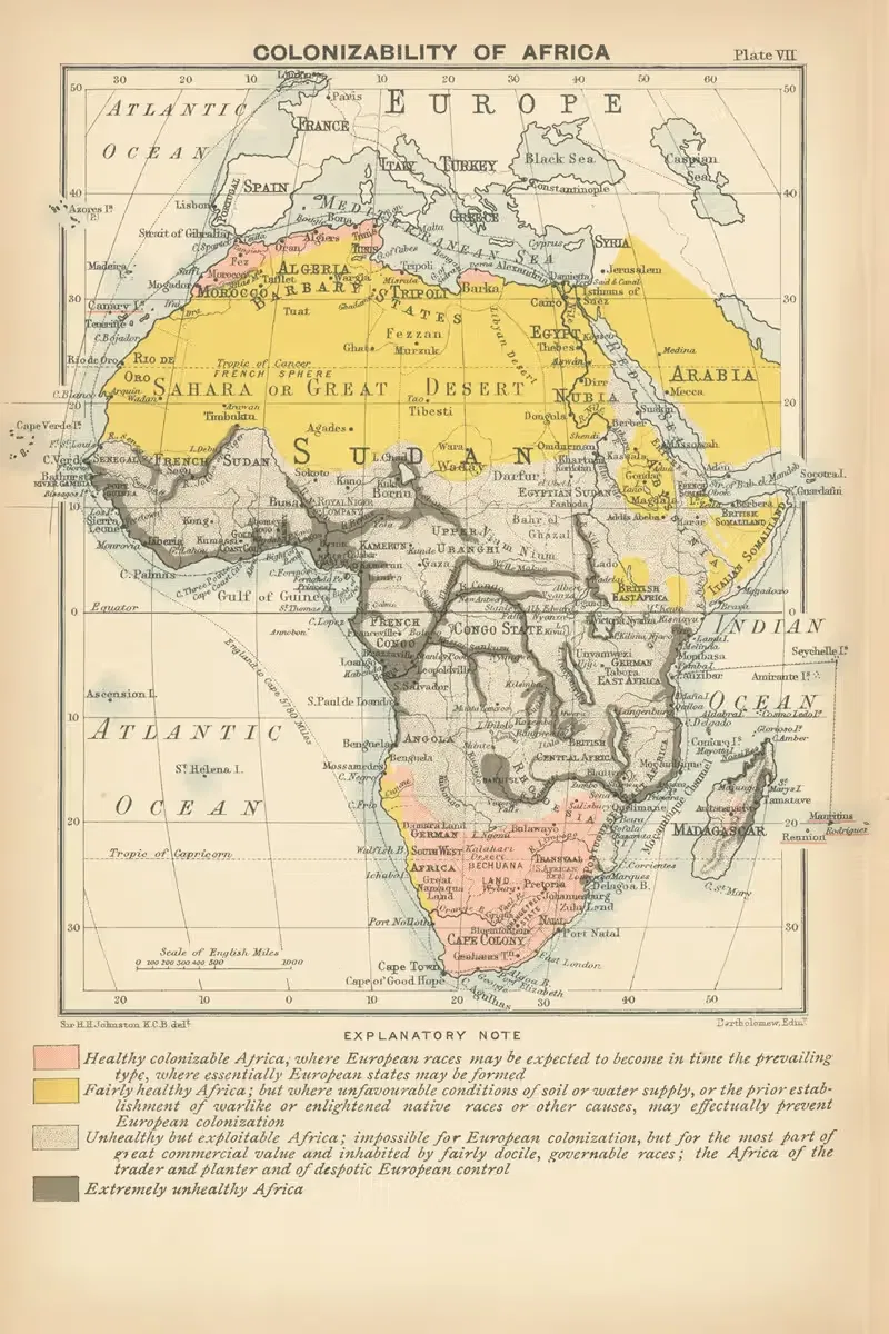 Colonizability of Africa — Harry H. Johnston & J. G. Bartholomew