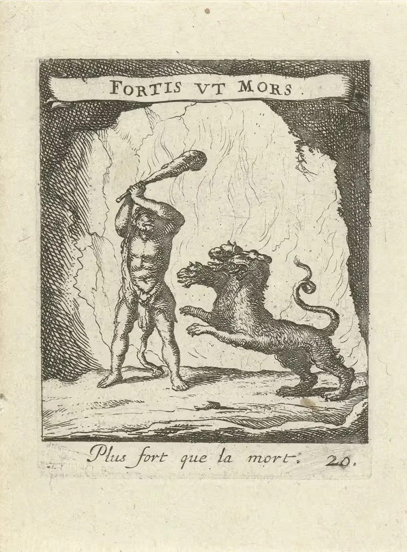 Devises et emblesmes d'amovr moralisez Pl.21 by Albert Flamen, 1672 — digital art print download