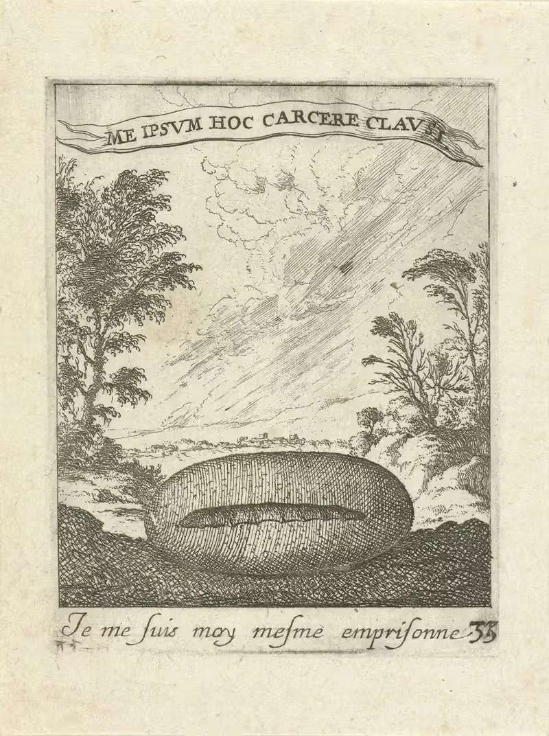 Devises et emblesmes d'amovr moralisez Pl.34 by Albert Flamen, 1672 — digital art print download