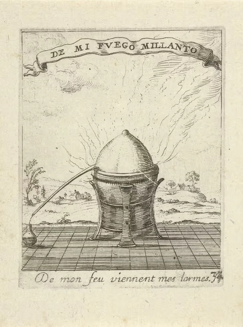 Devises et emblesmes d'amovr moralisez Pl.35 by Albert Flamen, 1672 — digital art print download