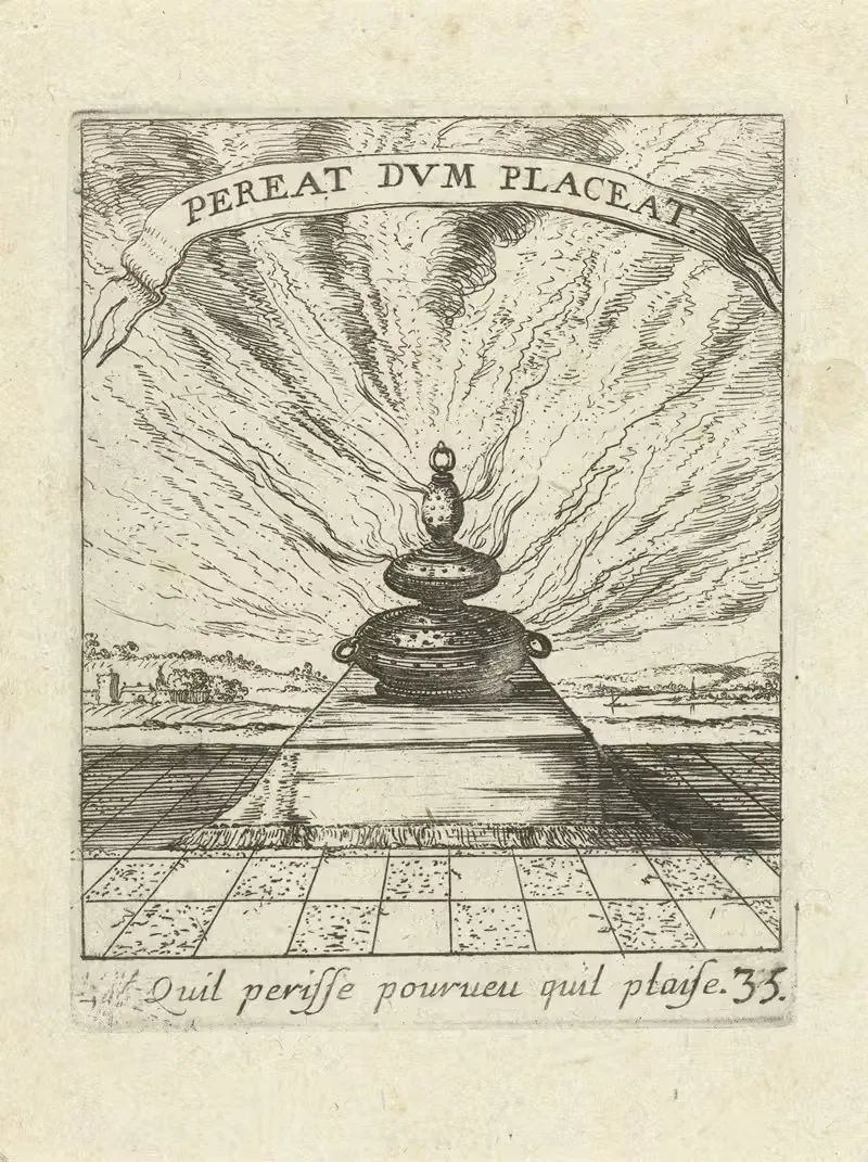 Devises et emblesmes d'amovr moralisez Pl.36 by Albert Flamen, 1672 — digital art print download