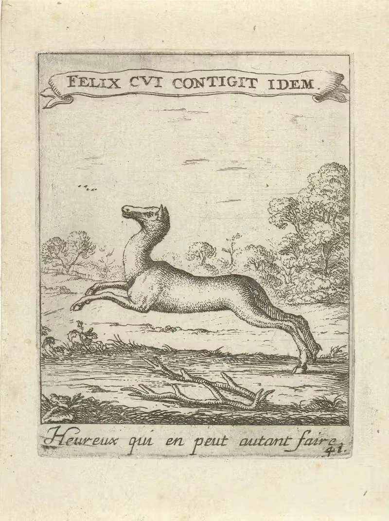 Devises et emblesmes d'amovr moralisez Pl.42 by Albert Flamen, 1672 — digital art print download