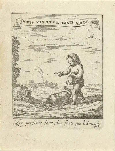 Devises et emblesmes d'amovr moralisez Pl.43 by Albert Flamen, 1672 — digital art print download