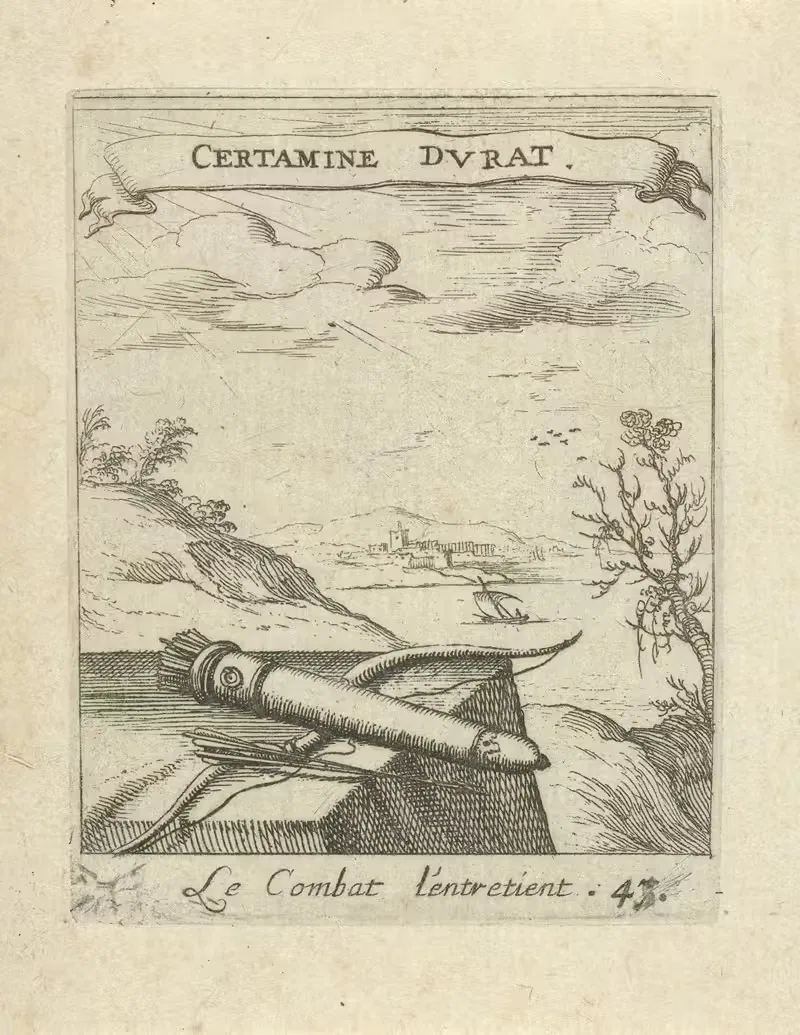 Devises et emblesmes d'amovr moralisez Pl.48 by Albert Flamen, 1672 — digital art print download