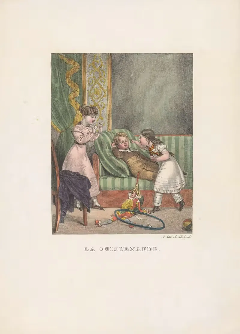 La Chiquenaude by Charles Aubry, 1824 — digital art print download