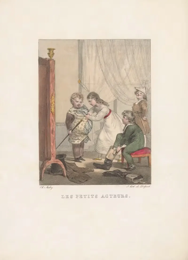 Les petits acteurs by Charles Aubry, 1824 — digital art print download