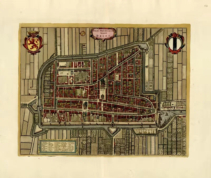 Delfi Batavorum venacule Delft by Anna Beek, 1709 — digital art print download