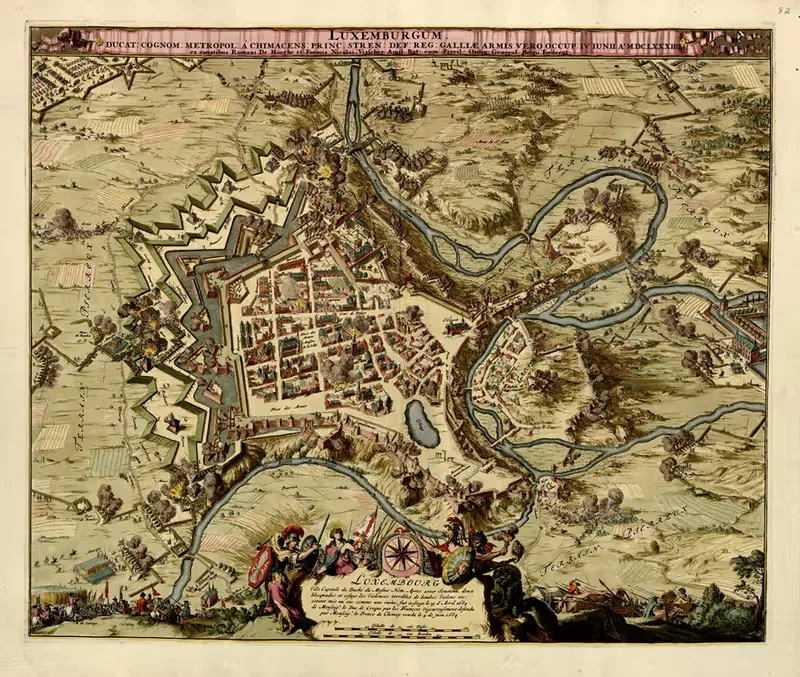 Luxemburgum by Anna Beek, 1709 — digital art print download