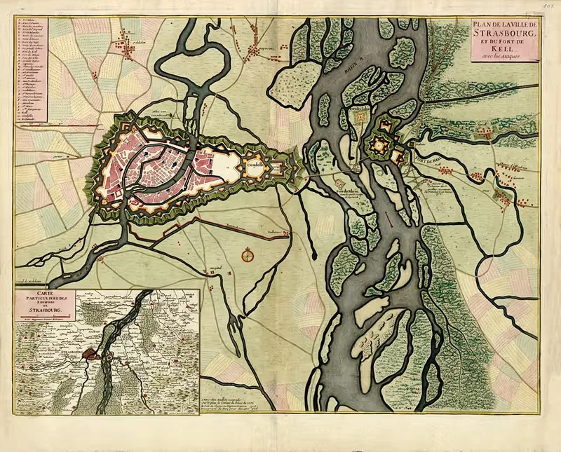 Plan de la ville de Strasbourg et du fort de Kell — Anna Beek