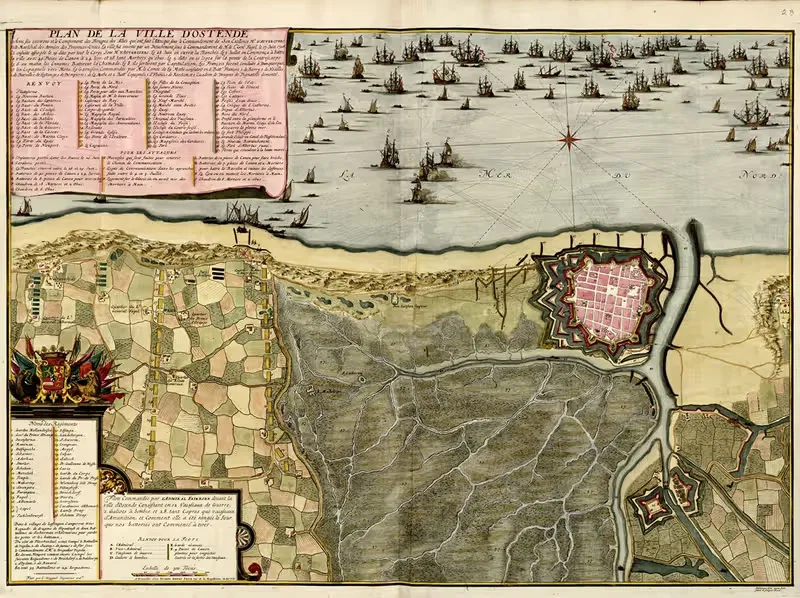 Plan de la ville d'Ostende by Anna Beek, 1709 — digital art print download
