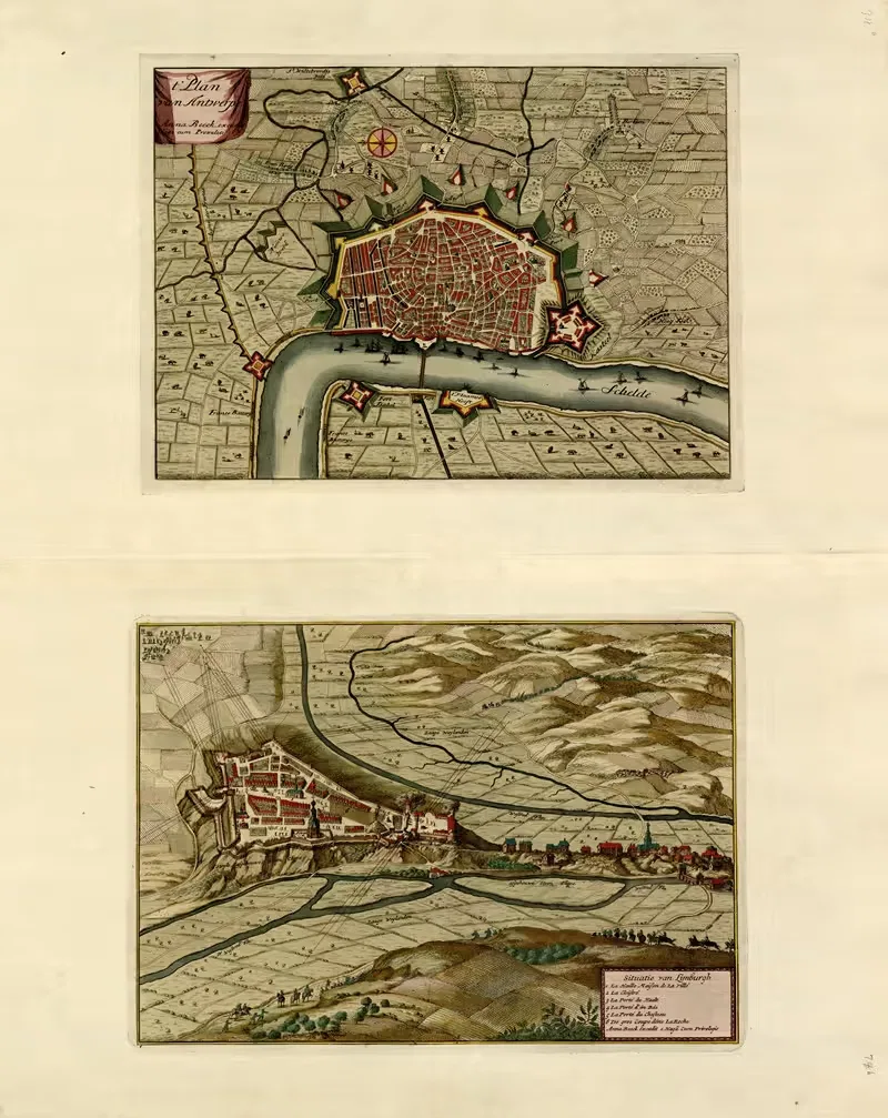 t'Plan van Antwerpe, Situatie van Limburgh by Anna Beek, 1709 — digital art print download