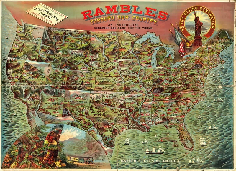 Rambles Through Our Country by American Publishing Company, 1886 — digital art print download