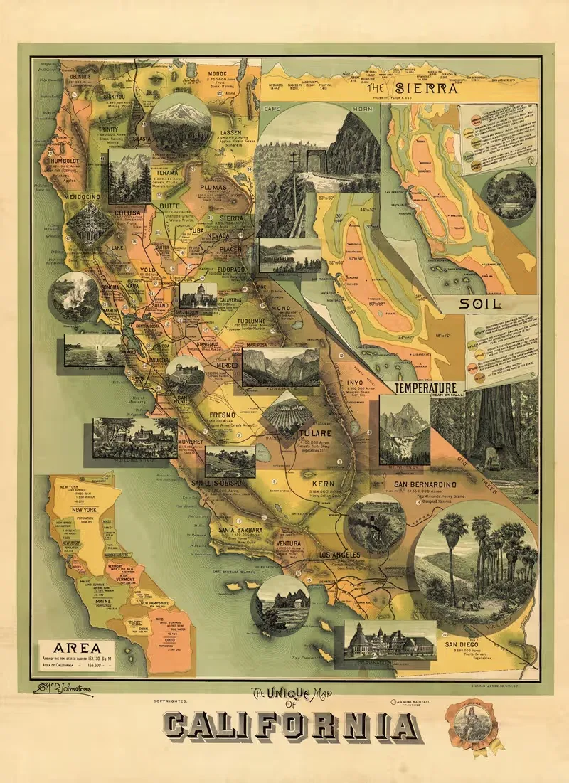 The Unique Map Of California — E. McD. Johnstone