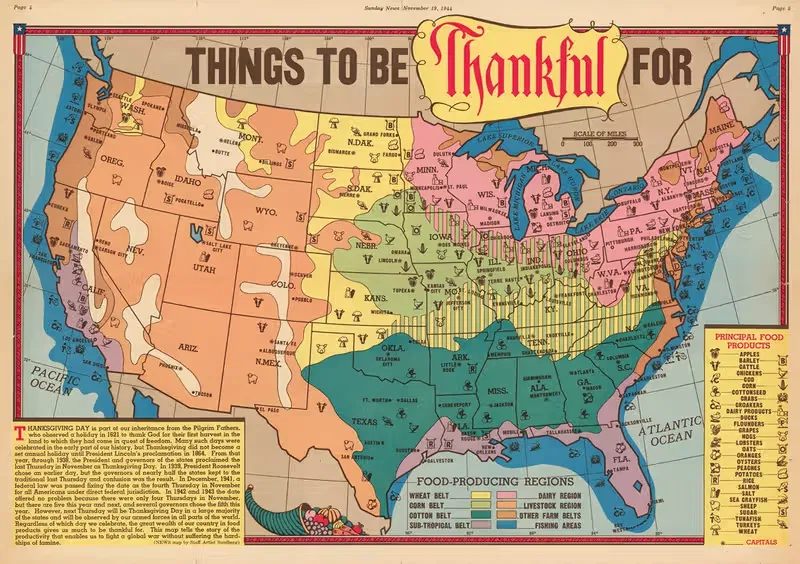Things to be thankful for by Edwin Sundberg, 1944 — digital art print download
