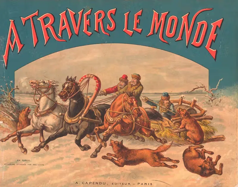 A travers le monde - Cover by Эмрик и Бингер, 1890 — digital art print download