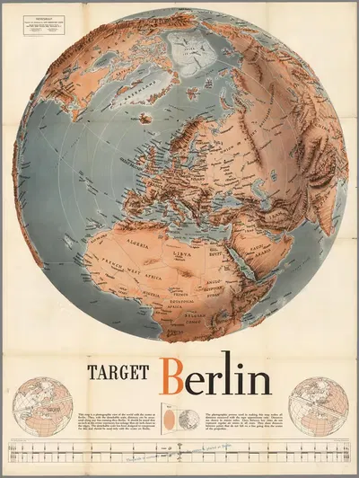 Target Berlin. by F. E. Manning, 1943 — digital art print download