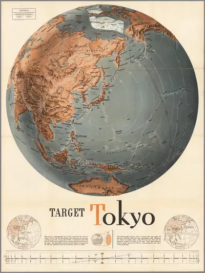 Target Tokyo. by F. E. Manning, 1943 — digital art print download