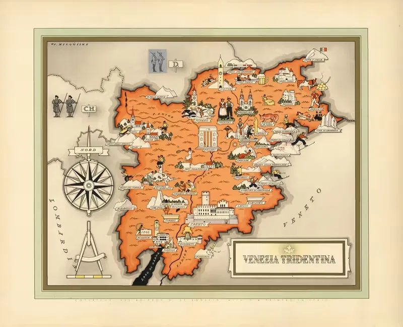 Venezia Tridentina by Giovanni De Agostini, 1941 — digital art print download