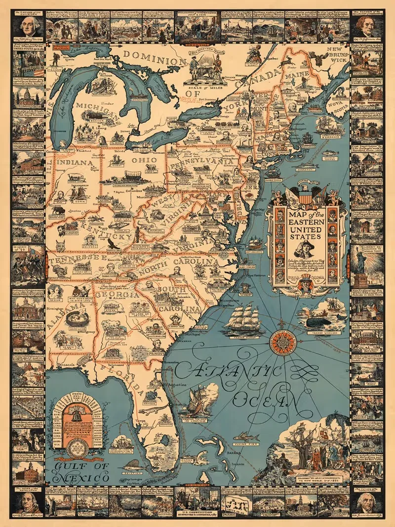 Map of the Eastern United States. — Griswold Tyng
