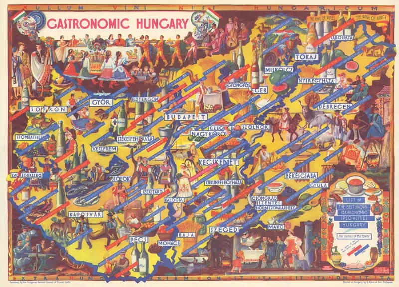 Gastronomic Hungary by Hungarian National Council of Tourist Traffic, 1935 — digital art print download