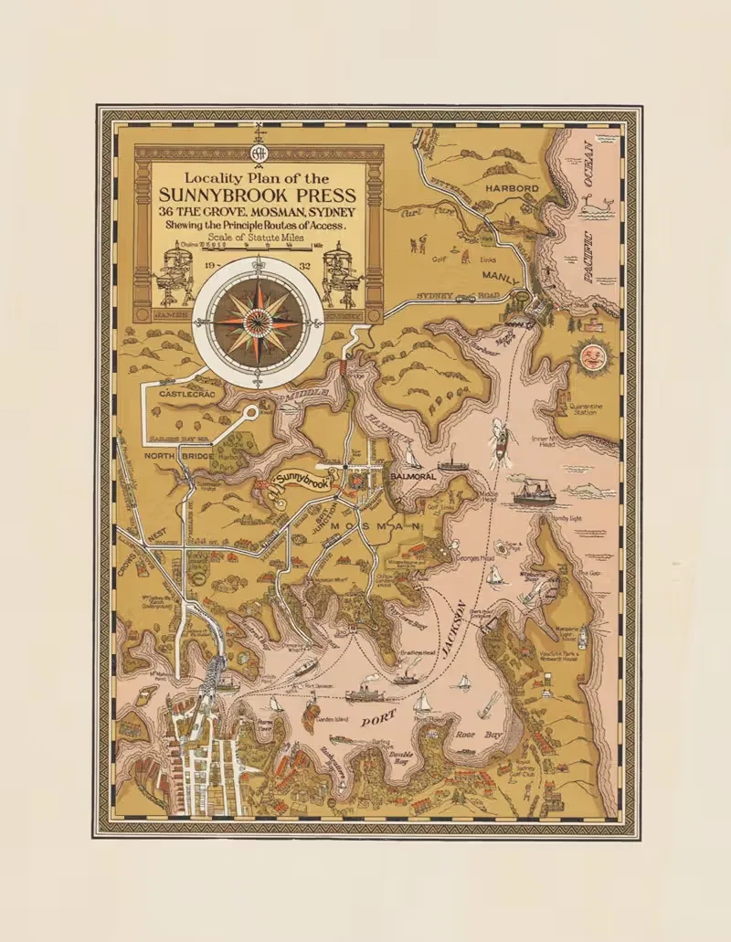 Locality plan of the Sunnybrook Press — James Emery