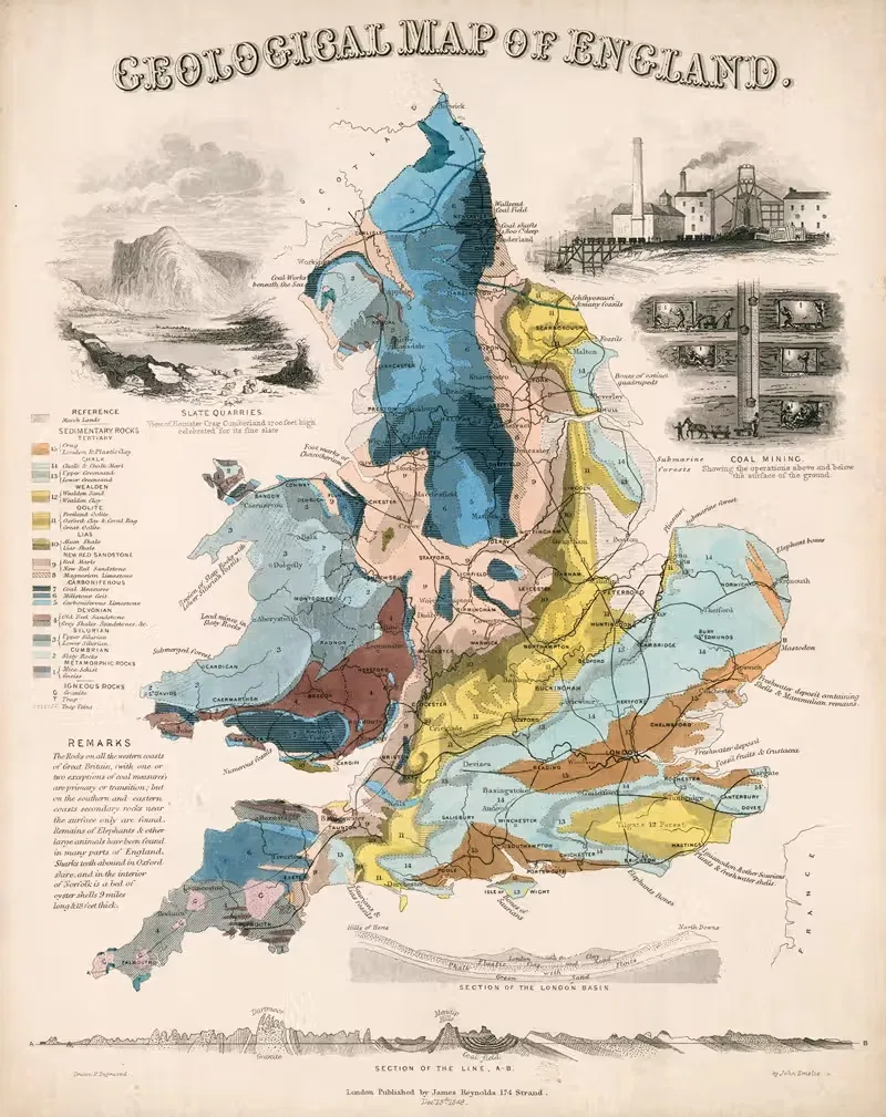 Geological map of England — John Emslie
