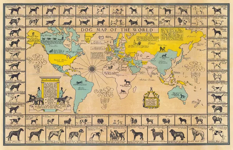 Dog Map of the World. — Joseph Patterson Sims