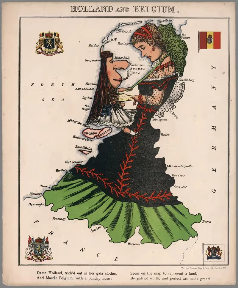 Holland and Belgium by Lilian Lancaster, 1868 — digital art print download
