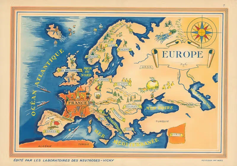 Europe by Neutroses-Vichy, 1939 — digital art print download