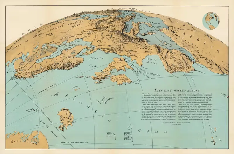 Eyes east toward Europe — Richard Edes Harrison