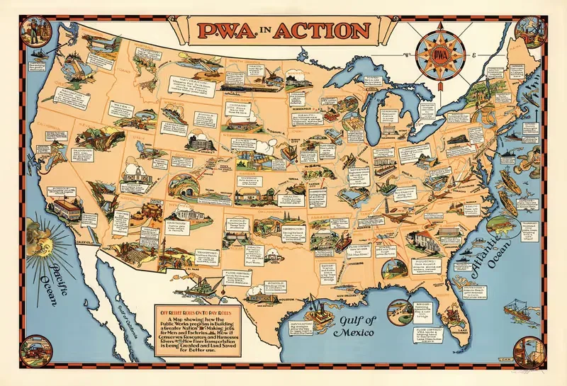 P.W.A. (Public Works Administration) in Action — U.S. Geological Survey