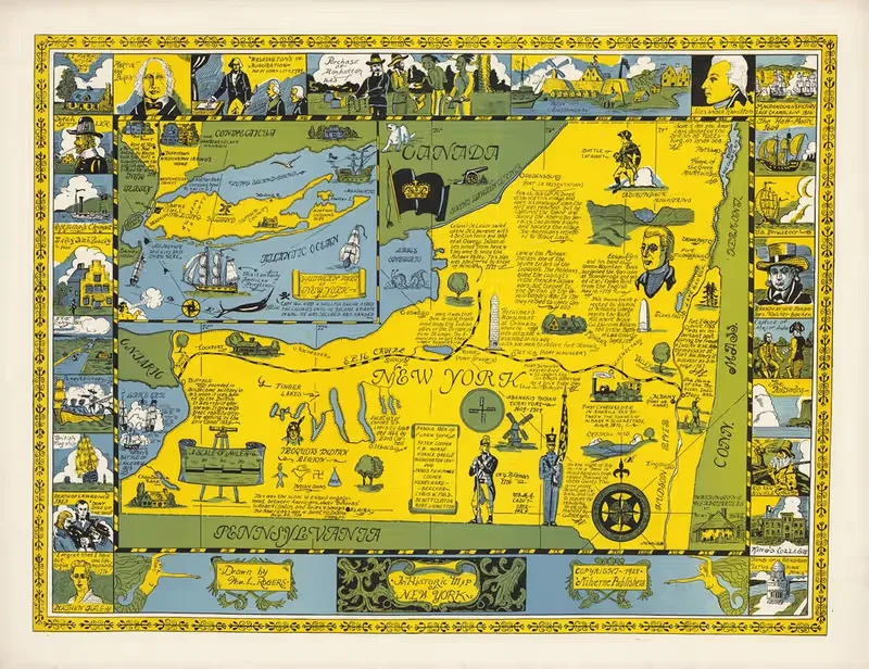 Historic Map of New York — Wm. L. Rogers