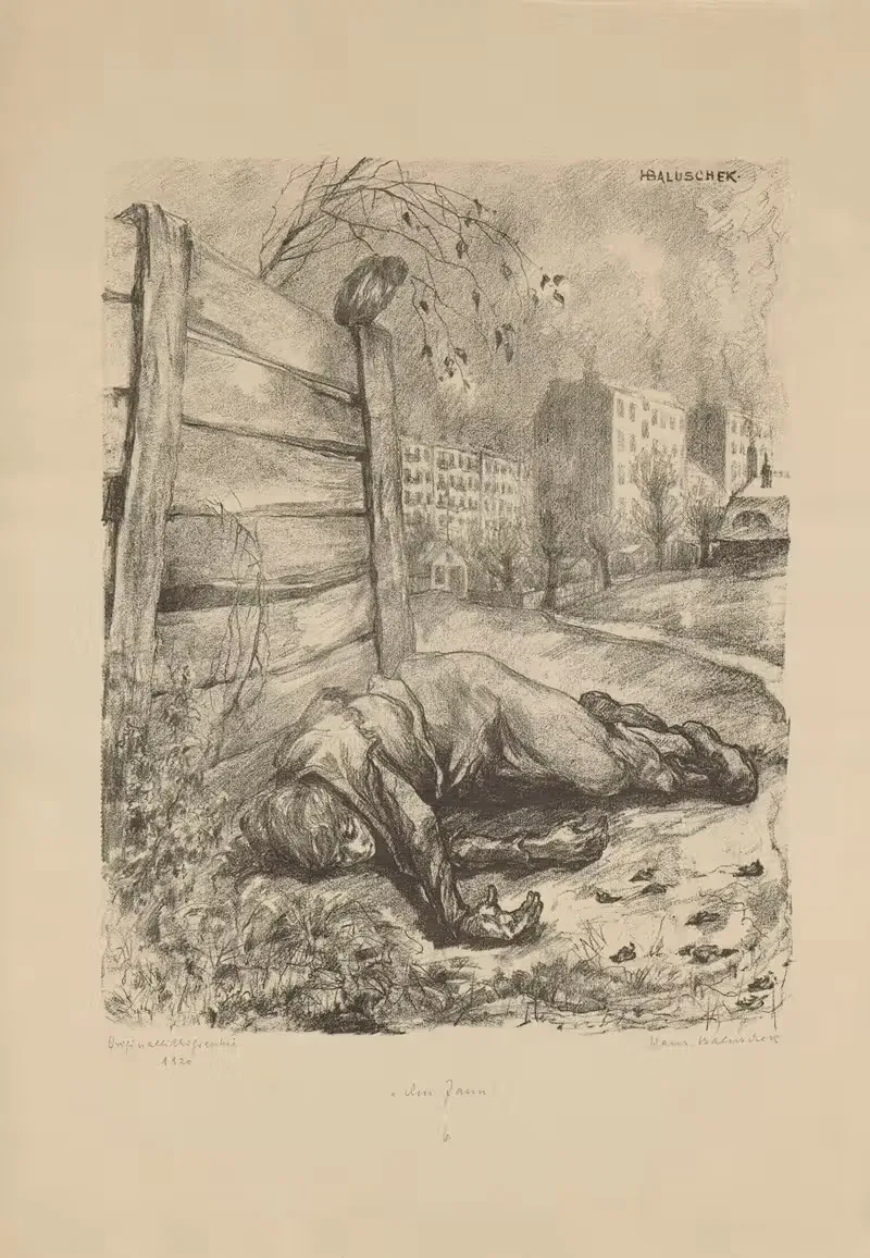 Am Zaun by Hans Baluschek, 1920 — digital art print download