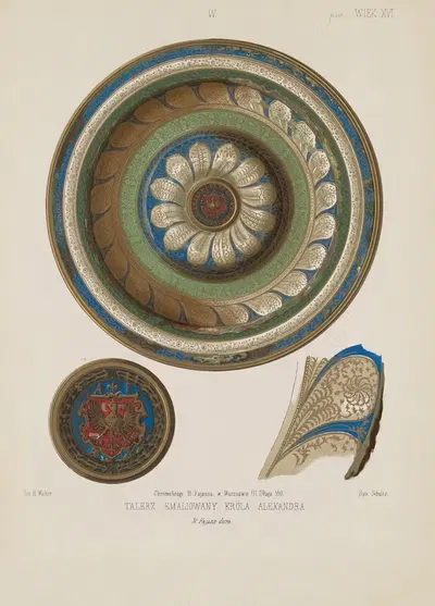 Enamled Plate of King Alexander by Maksymilian Fajans, 1853-1855 — digital art print download