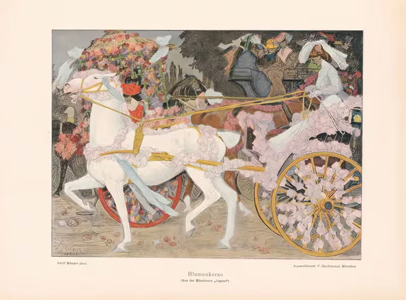 Blumenkorso by Adolf Munzer, 1906 — digital art print download