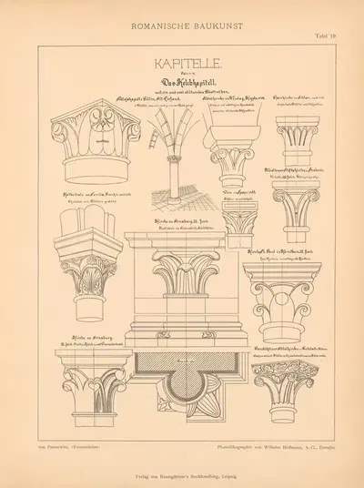 Kapitelle by Artur von Pannewitz, 1898 — digital art print download