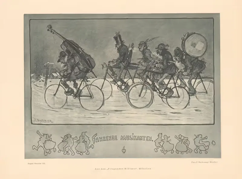 Fahrende Musikanten by August Roeseler, 1906 — digital art print download