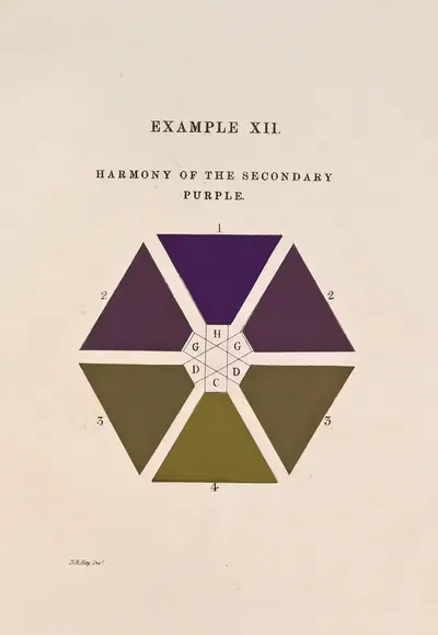 Harmony of the secondary purple by David Ramsay Hay, 1845 — digital art print download