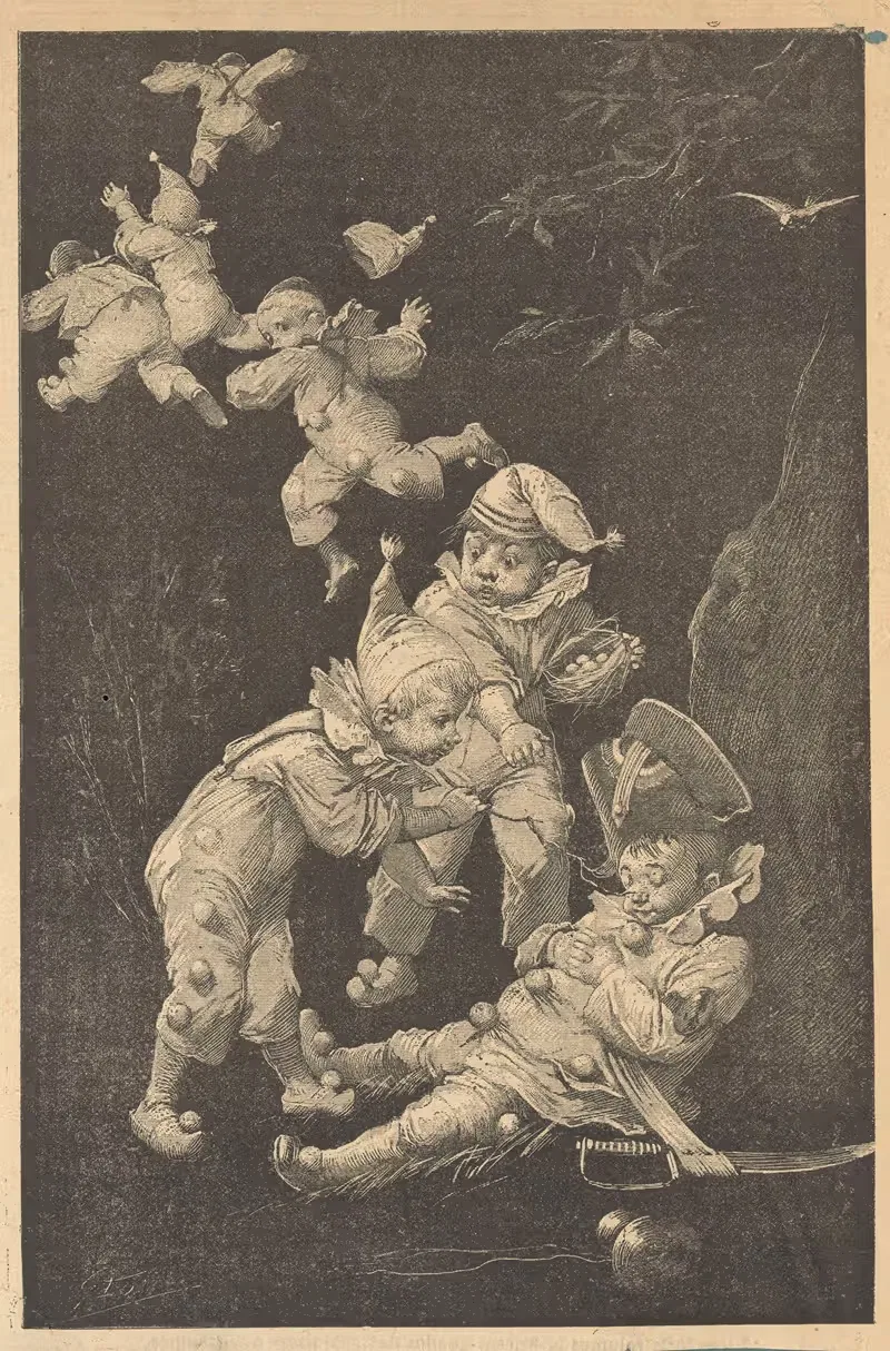 Don't Wake a Cat That is Sleeping by Жан Жеффруа, 1890 — digital art print download