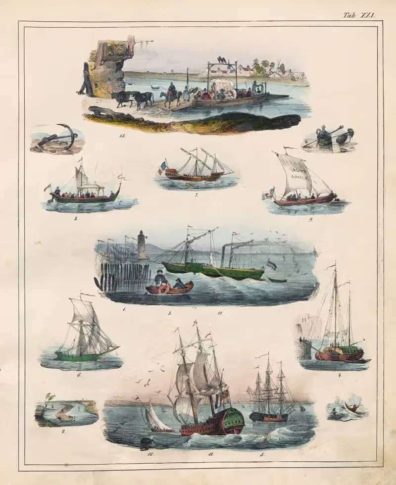 Orbis pictus Pl.21 by Johann Baptist Sonderland, 1841 — digital art print download