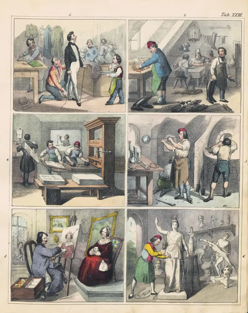 Orbis pictus Pl.23 by Johann Baptist Sonderland, 1841 — digital art print download