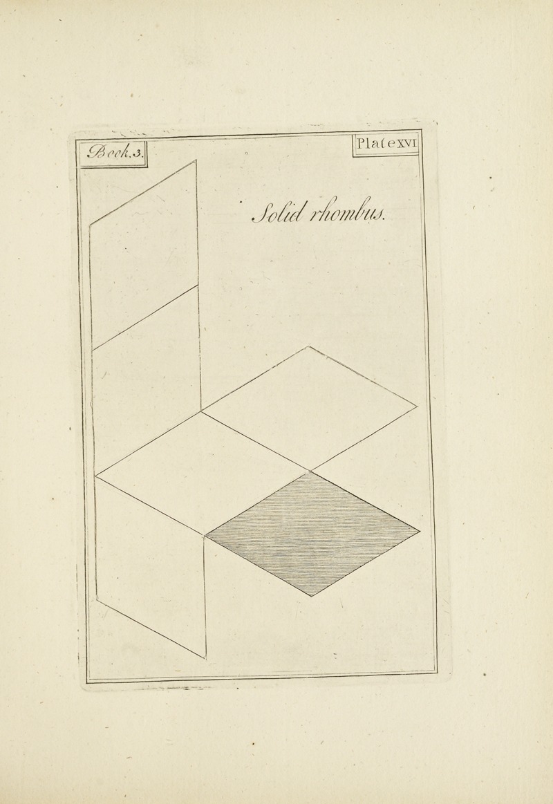 Solid Rhombus by John Lodge Cowley, 1765 — digital art print download