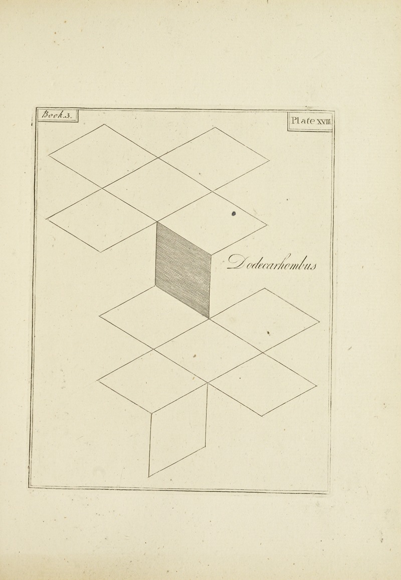 Dodecarhombus by John Lodge Cowley, 1765 — digital art print download