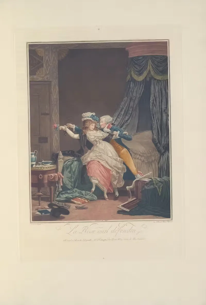 La Rose Mal Défendue (P. J. L. Debucourt) — Joseph Early Widener