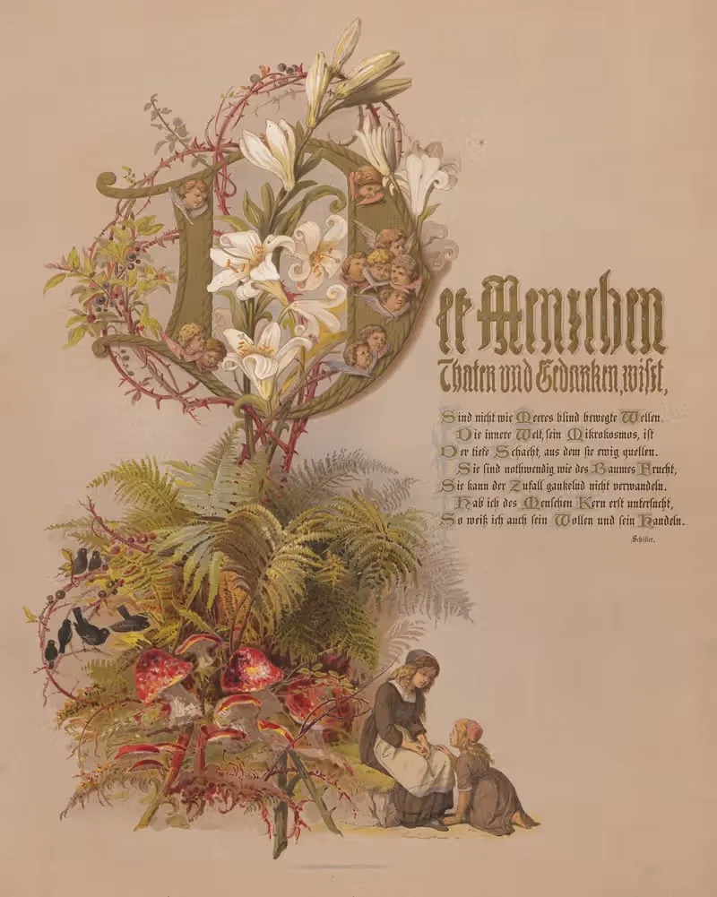 Der Menschen Thaten und Gedanken — Lith. Breidenbach & Co.