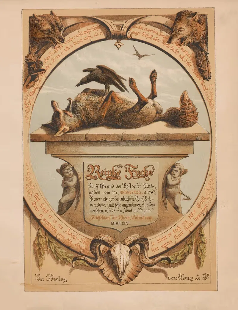 Reinke Fuchs Pl.01 by Ludwig Beckmann, 1856 — digital art print download