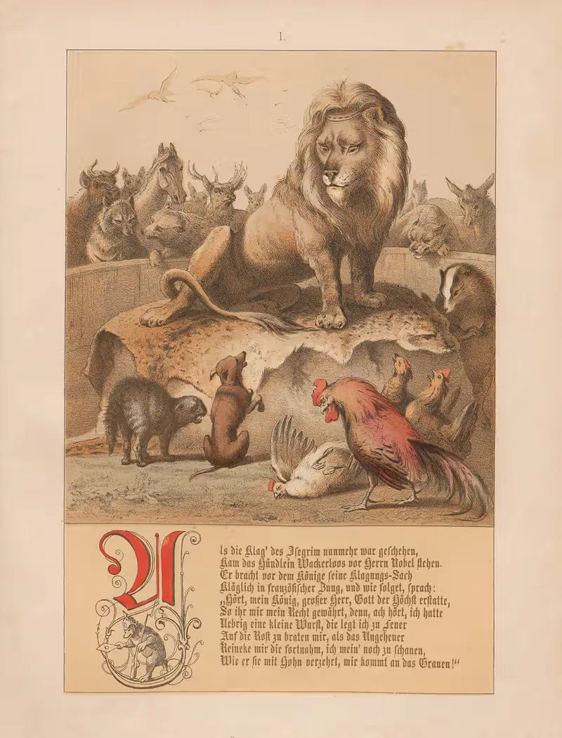 Reinke Fuchs Pl.02 by Ludwig Beckmann, 1856 — digital art print download