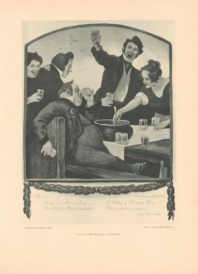 Maibowle by Людвиг фон Цумбуш, 1906 — digital art print download